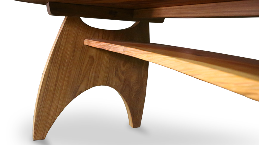 意念生活:櫸木造型桌-